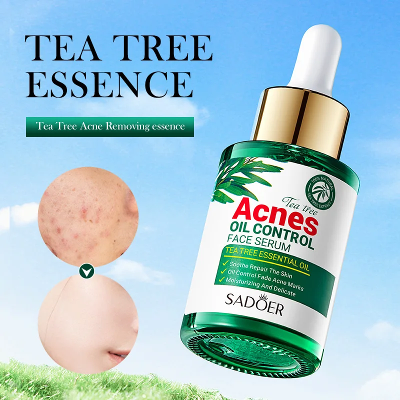 30ml Tea Tree Acne Oil Control Serum Hydrating and Anti-acne Stock Solution Repair Liquid Face Serum