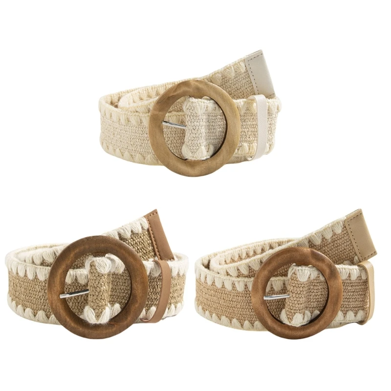 

Handwoven Waistband Durability Woven Belt Comfortable Belt Trendy Female Belt P8DB