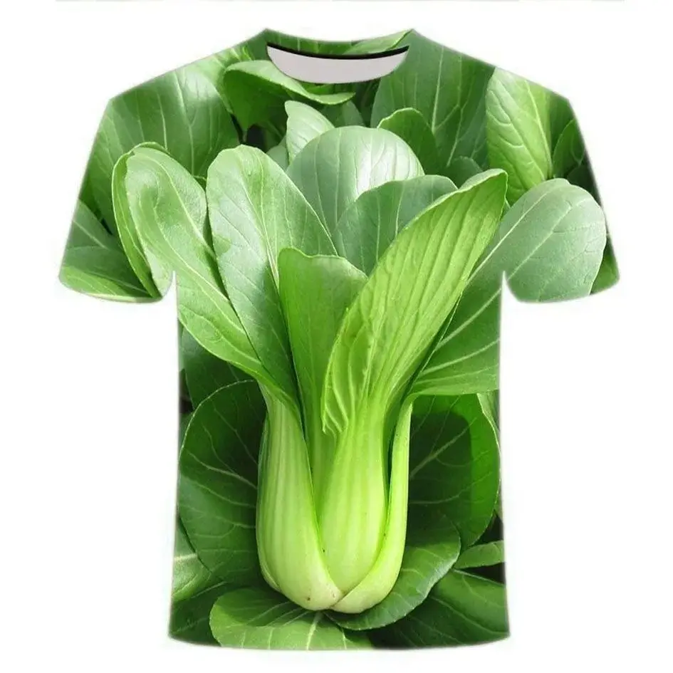 Funny T-Shirts Food Vegetables Fruit Pepper 3D Print Streetwear Men Women Fashion Oversized T Shirt Kids Boys Tees Tops Clothing