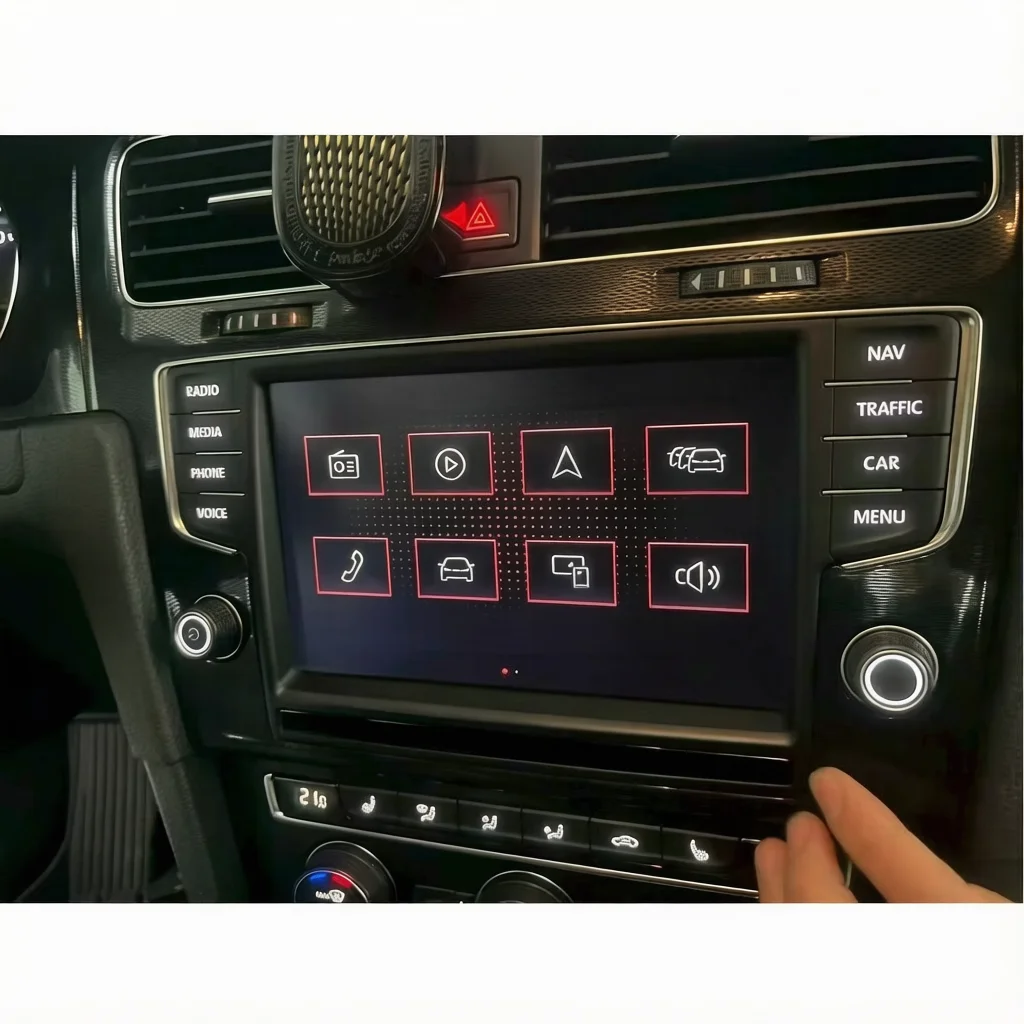 For VW Golf MK7/Touran/Tiguan/Passat/Arteon 8 Inch Mechanical Button NAV Touch Screen Display OEM 5NG 919 606 5NG919606