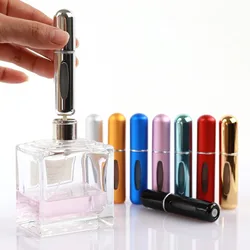 Hot 5ml Mini Portable Perfume Refill Bottle Refillable Spray Jar Scent Pump Empty Cosmetic Containers Atomizer for Travel Tools
