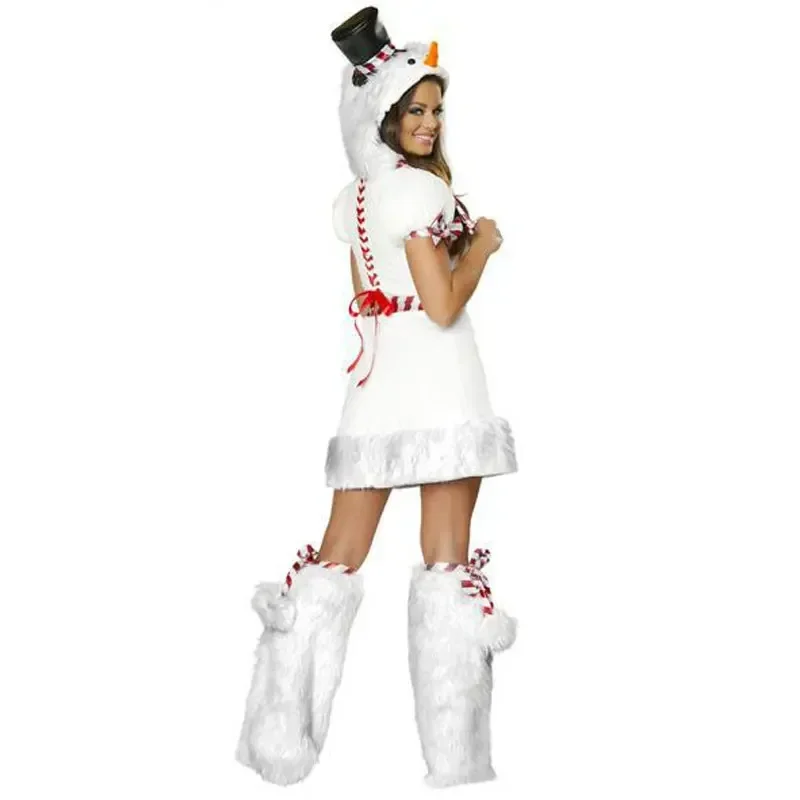 

Xmas Party Sexy Snow White Penguin Outfit Full Set Cosplay Costume Christmas Miss Snowman Fancy Dress Xmas Party Santa Claus Set