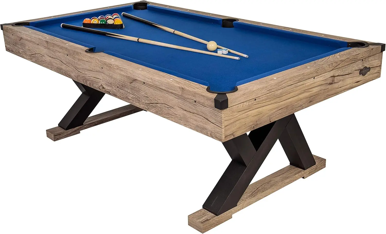 

Legend Kirkwood 84” Billiard Table with Rustic Blond Finish, K-Shaped Legs and Royal Blue Cloth