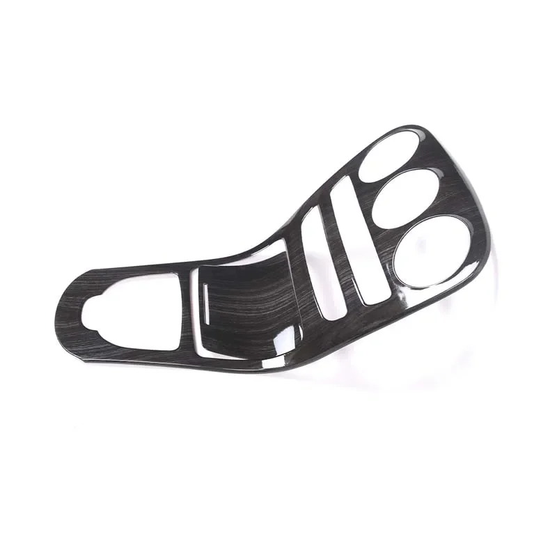 

For Mercedes Benz C CLASS W205 GLC X253 2015 - 2019 Black Wood Grain Interior Center Control Gear Shift Panel Decor Cover Trim