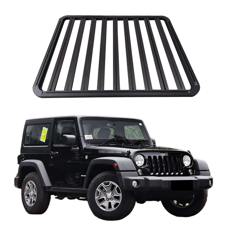 

Cross bar frame guality aluminum 4x4 luggage bar car Roof Rack roof luggage basket for For Jeep Wrangler JK 2011-2017