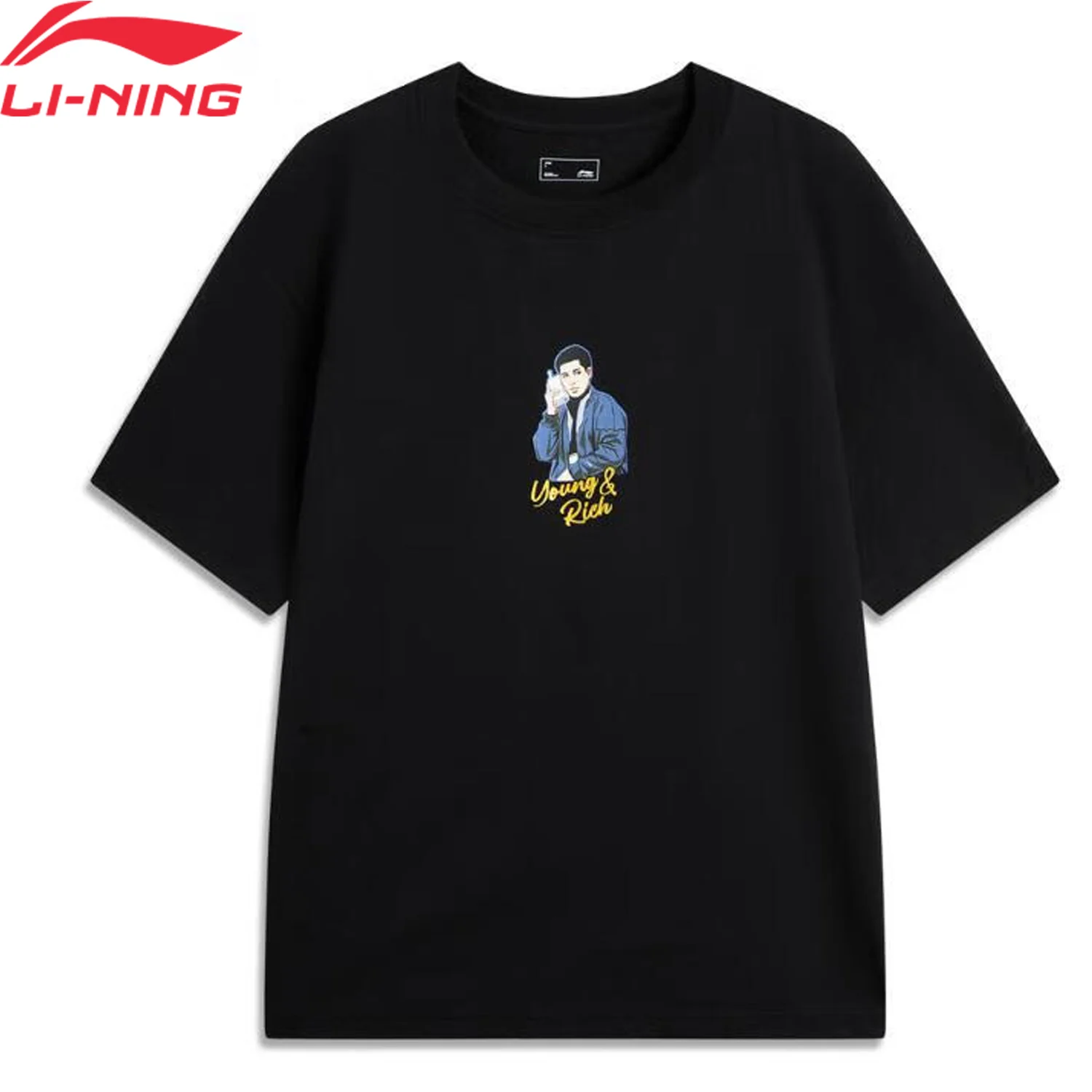 Li-Ning Men Sports Style T-Shirt Breathable Loose Fit LiNing Short Sleeve Culture Tee AHSV361