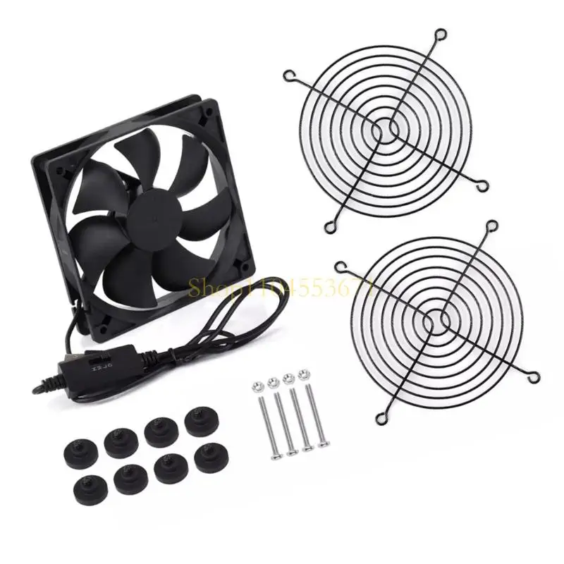 Best Seller Large 120mm Cooling Fan With 3 Speed Option And Metal Protections Net Heatsink