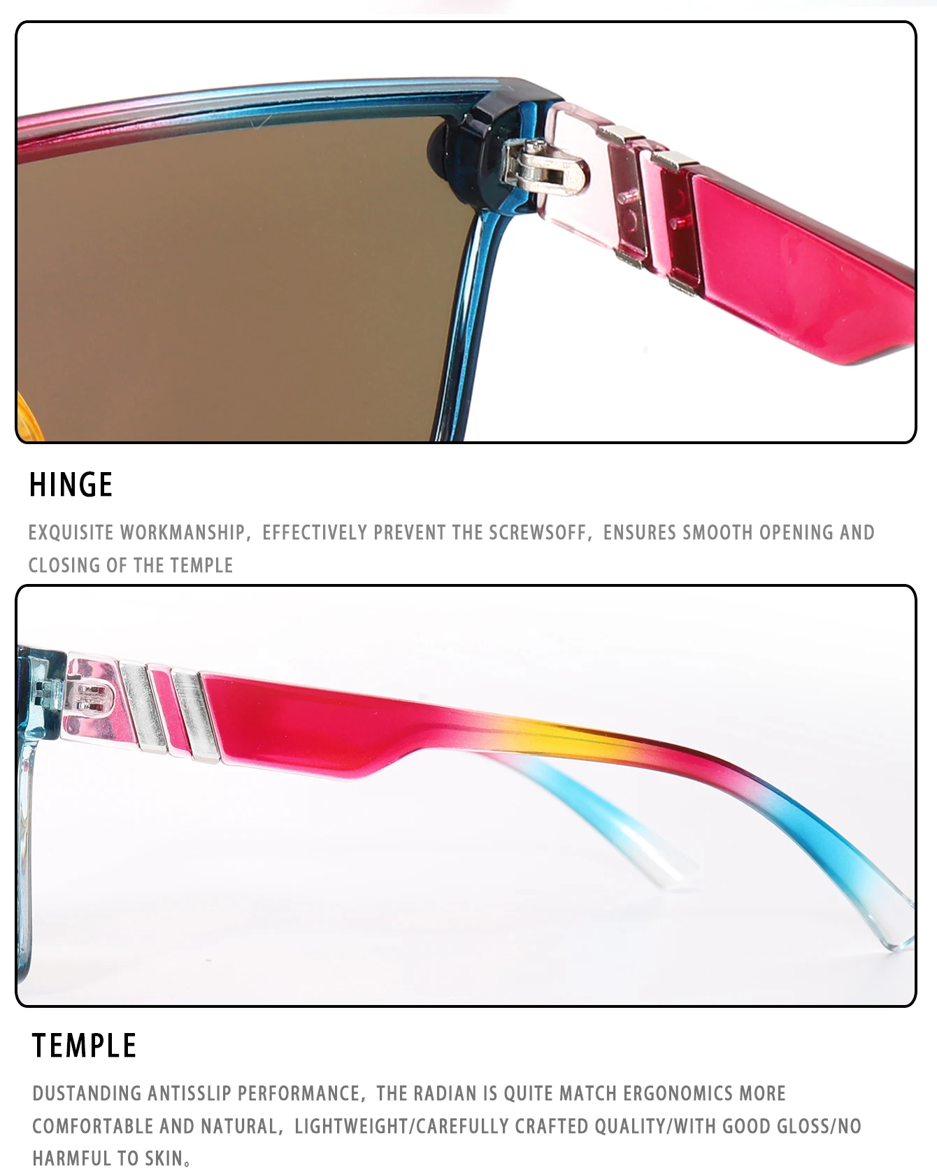LOISRUBY Marke Sonnenbrille Outdoor Winddicht Radfahren Angeln Fahren UV400 Brillen Männer Frauen Sport Luxus Multi Farbe Sonnenbrille – Detail 15