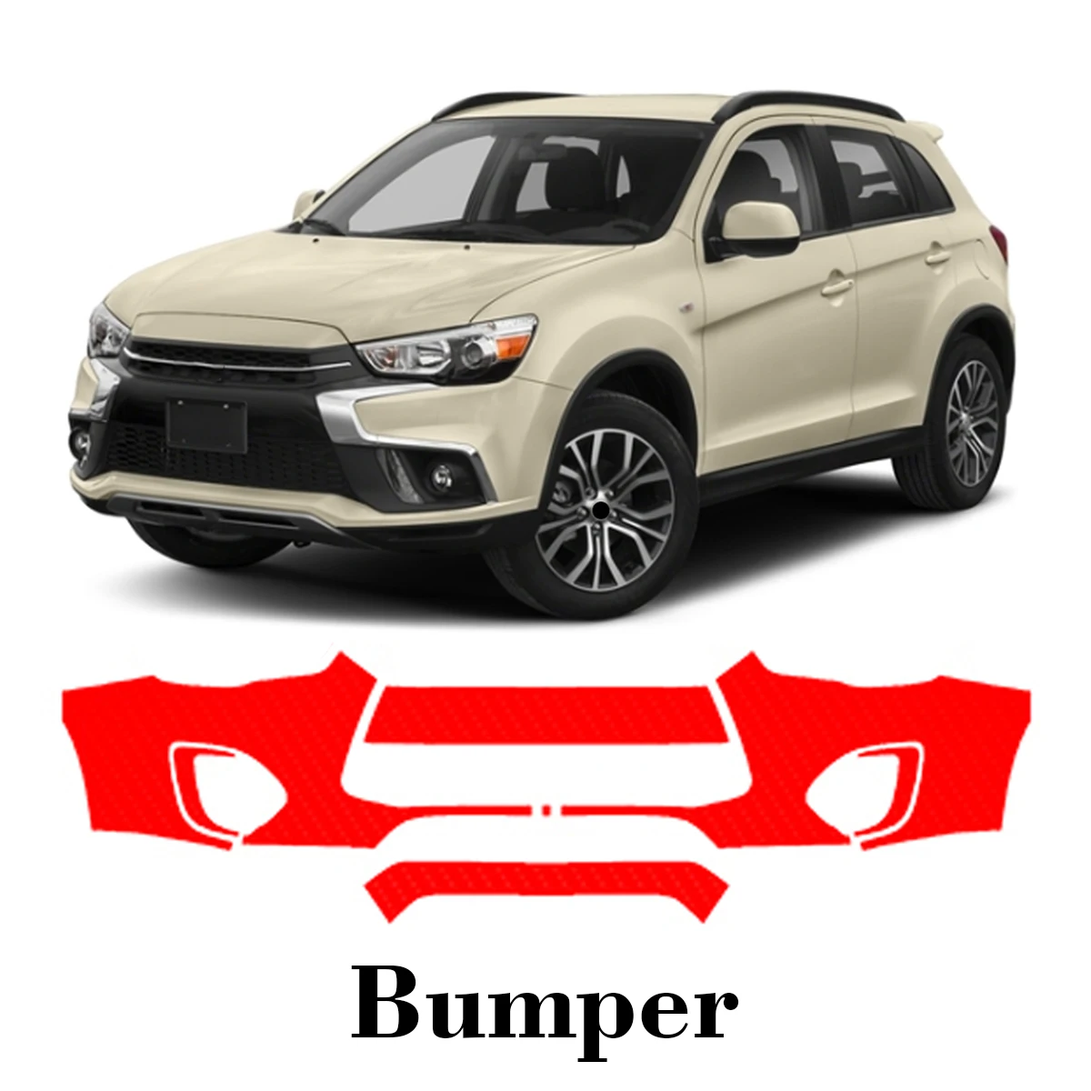 

Car Precut Paint Protection Film Front Bumper Anti-scratch Exterior TPU PPF For Mitsubishi RVR 2011-2018