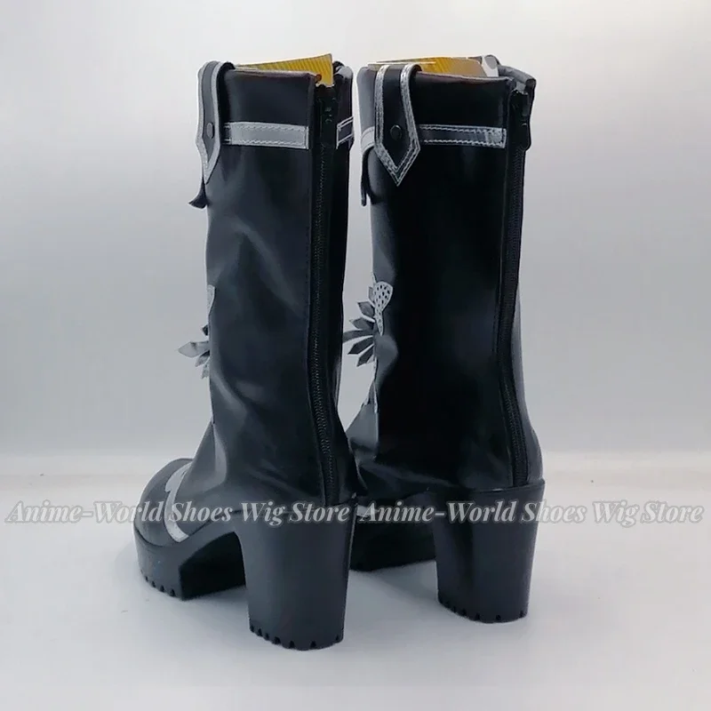 Novo anime preto mordomo kuroshitsuji sapatos cosplay ciel phantomhive traje 15th aniversário botas feitas sob encomenda
