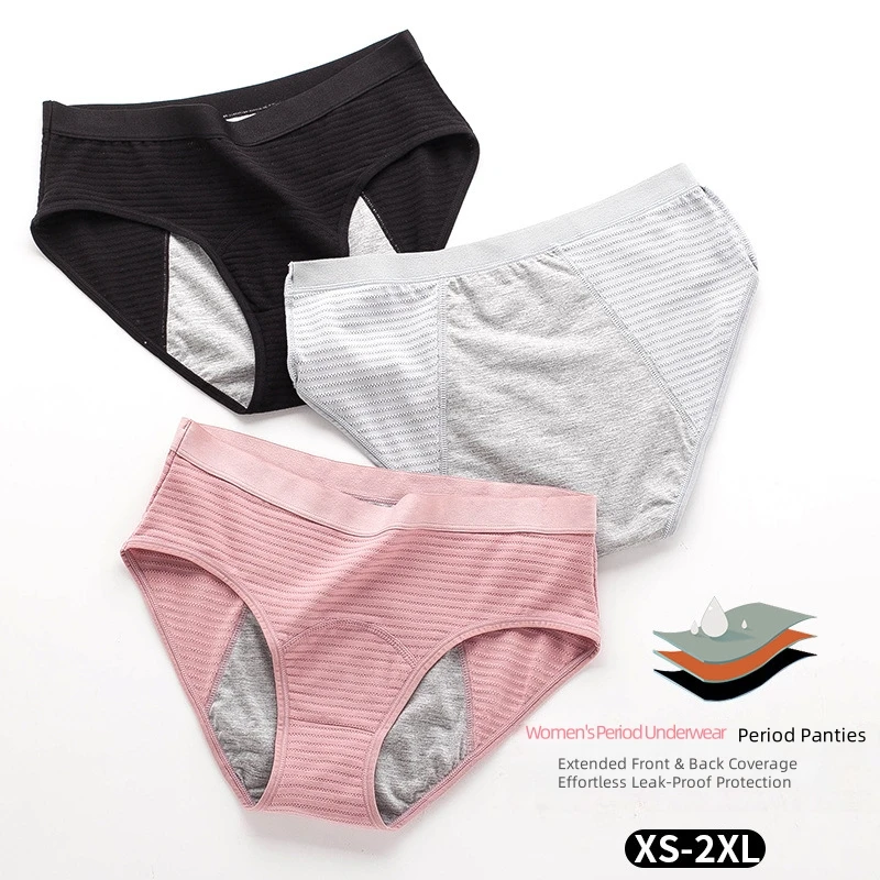 Intimo periodo taglie forti più venduto: anteriore e posteriore a tenuta stagna • Vita medio-alta • Mesh traspirante