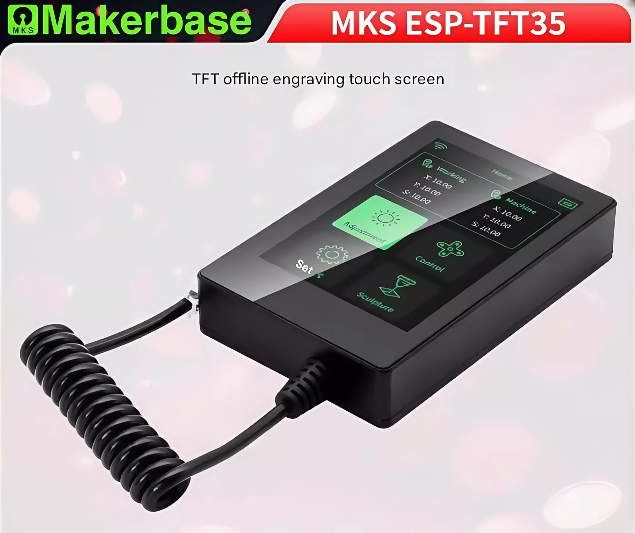

Makerbase MKS ESP-TFT35 3.5 inch touch screen Laser/CNC engraving machine offline control screen