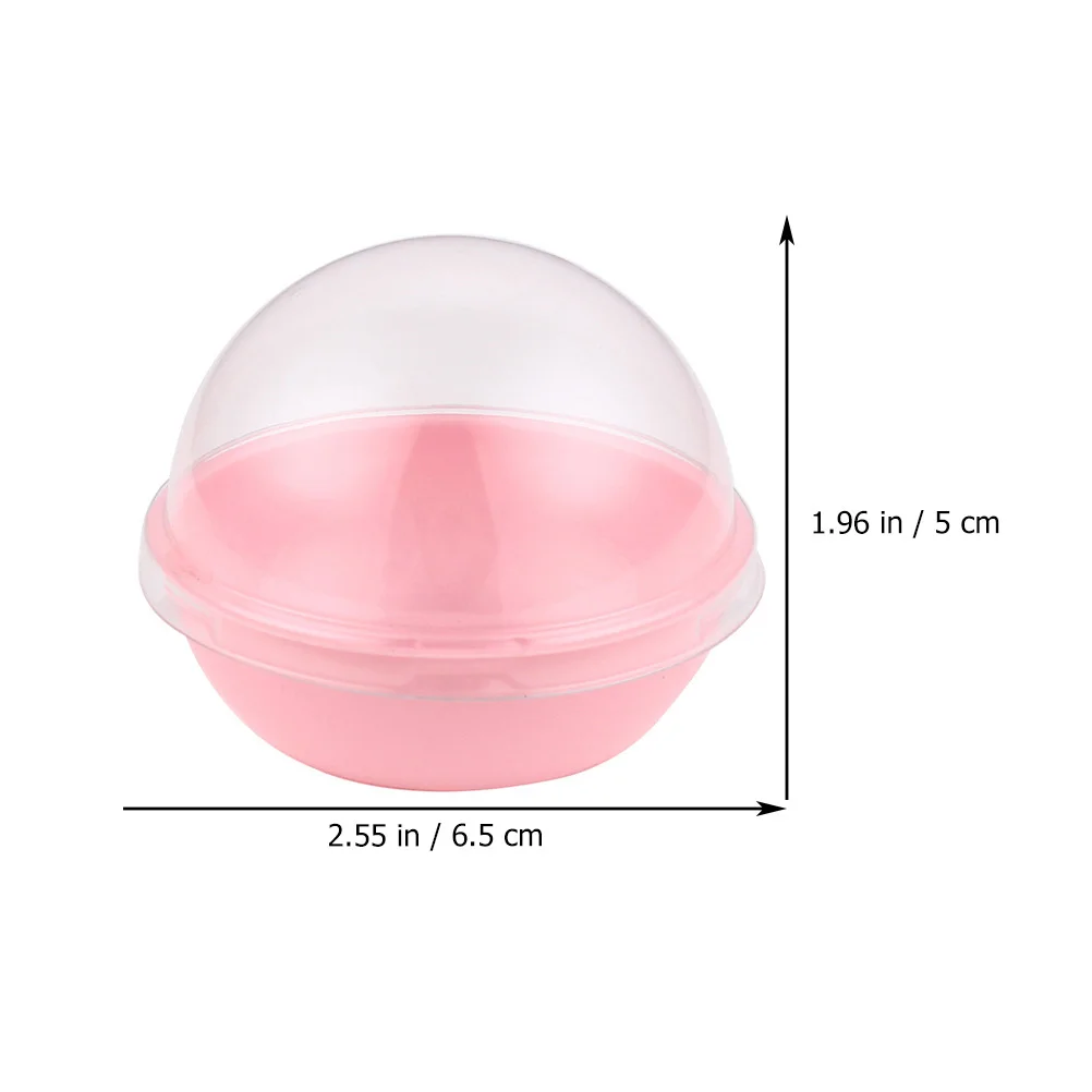 100Pcs Moon Cake Packaging Boxes Transparent Dome Lid Mini Cupcake Containers Bakery Dessert Storage Food Protective Box