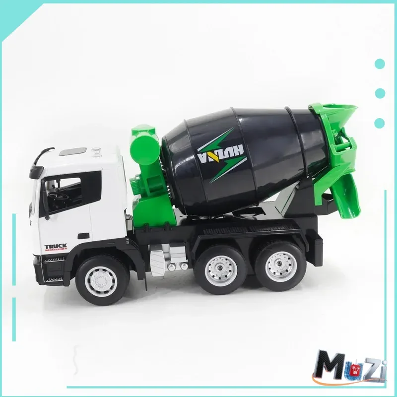 Huina 1557 1:18, camión mezclador con Control remoto de nueve canales, vehículo de ingeniería de simulación, modelo eléctrico, juguete para regalo al aire libre para niños