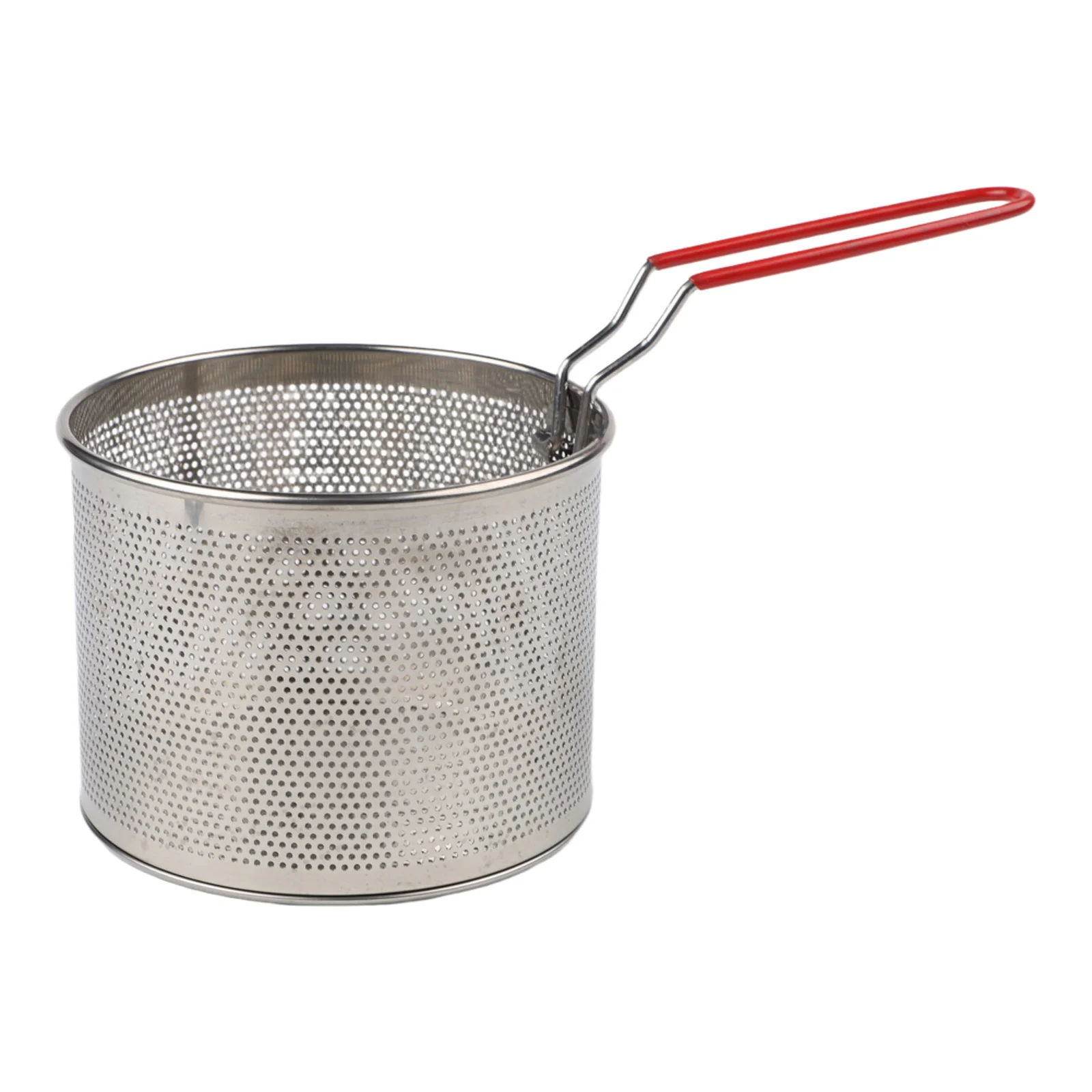 1Pc Stainless Steel Pasta Strainer Basket With Removable Handle For Boiling Noodles Vegetables Steaming Pot Kitchen Cooking Tool