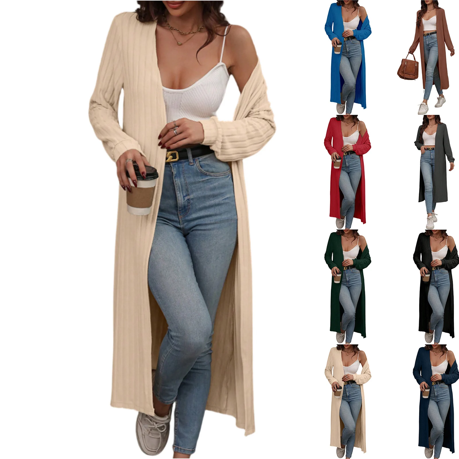 

Women Winter Popular Cardigan Jackets Simple Solid Color Long Sleeve Casual Coat Lady Winter Fashion Soft Cozy Comfort Wearing