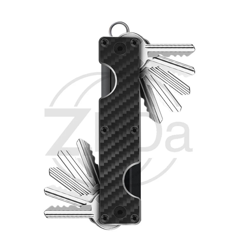New Double Head Metal Key Holder Aluminum Alloy Key Clip, Portable Organizer, Holds 2-6 Keys, Multi-function  Storage