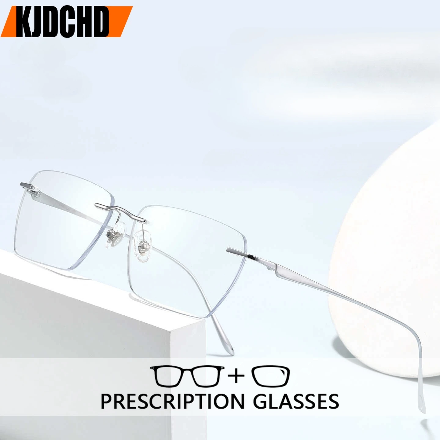 

Винтажные безрамные очки для чтения, мужские ультралегкие очки ручной работы с защитой от синего света, женские очки для близорукости и дальнозоркости