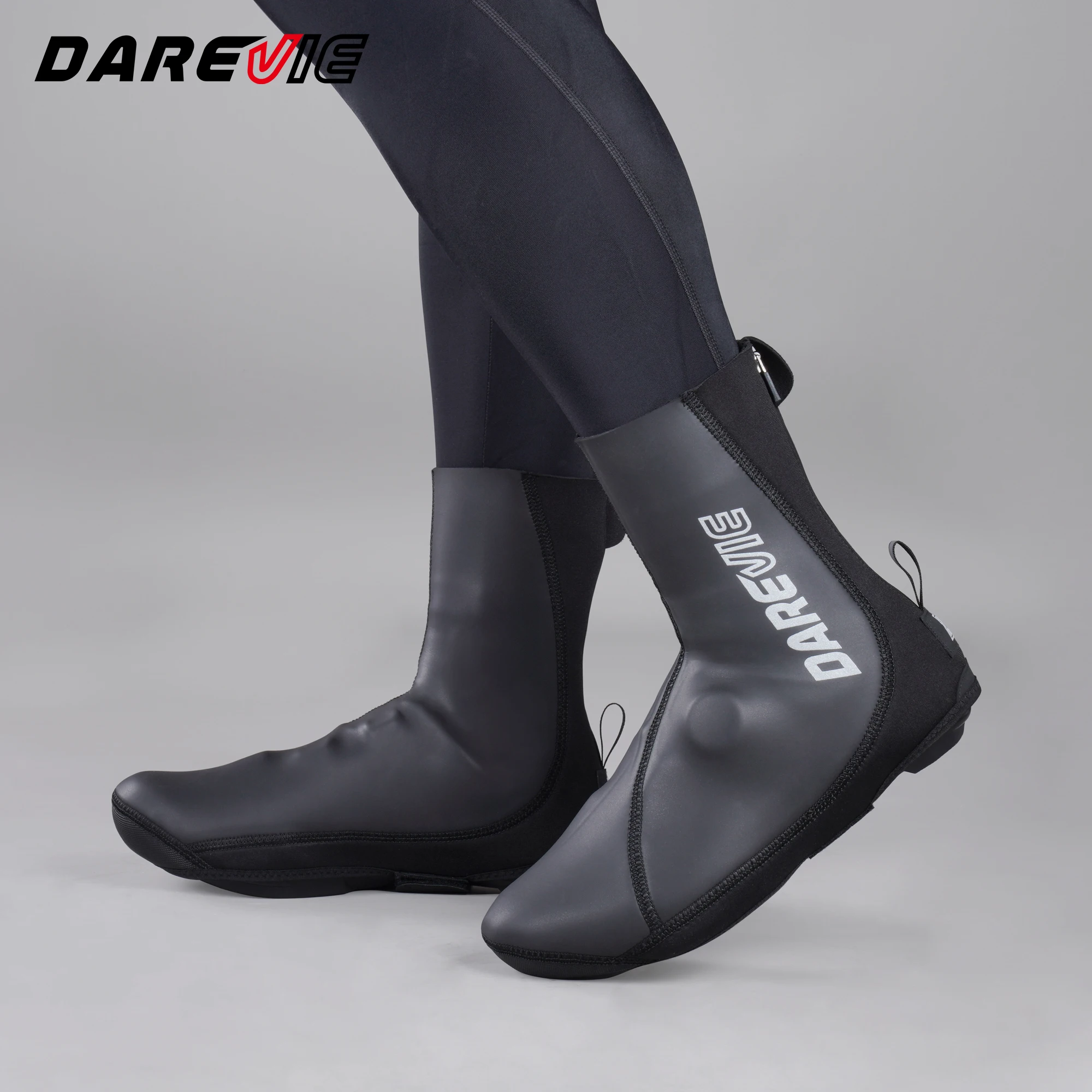 DAREVIE Fahrradschuh-Überzüge für den Winter, Warmhaltend, Winddicht, Wasserdicht, Rutschfest, Verschleißfest, Fahrrad-Überschuhe – Detail 4