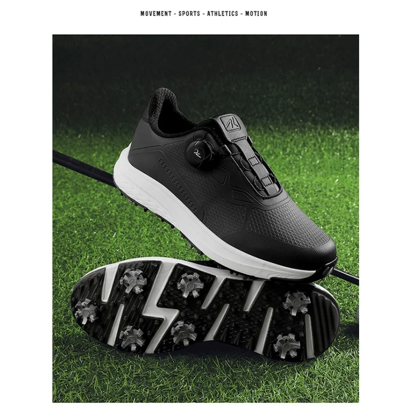 

Luxury Brand Golf Shoe Couples Anti-Slippery Golf Training Shoes Quick Lacing Walking Shoes Hard-Wearing Gym Shoes For Men Women