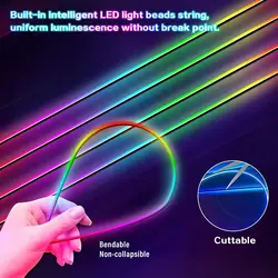 심포니 RGB LED 110cm 스트립, 자동차 분위기 라이트 바 스트립, 깨진 결함 교체 주변 12V, 18 in 1