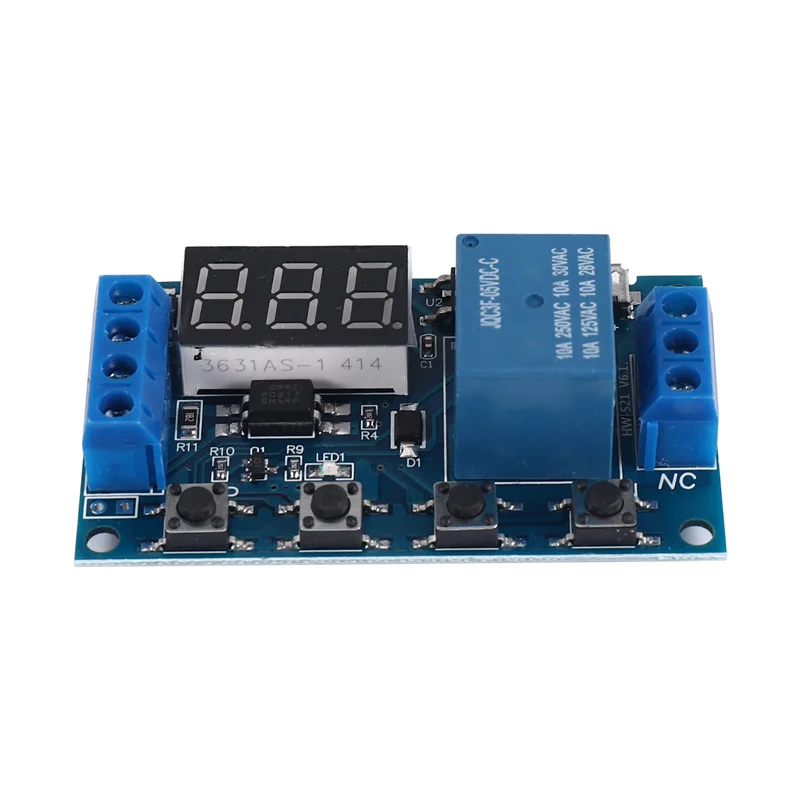 A13E-HW-521 Digital Time Delay 1 Way Relay Trigger Cycle Timer Delay Switch Circuit Board Timing Control Module