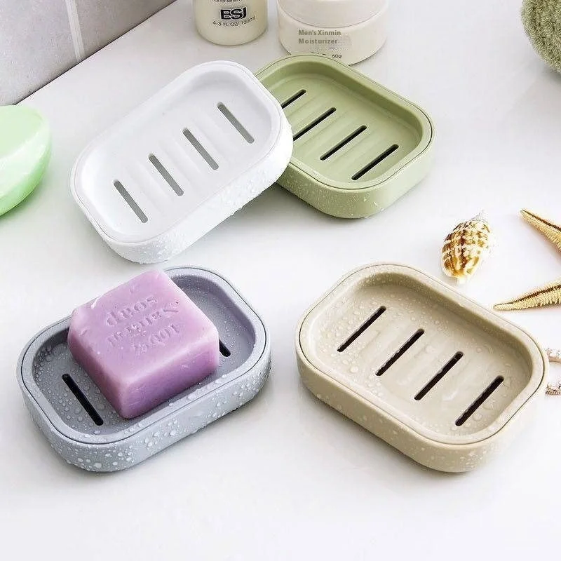

Japanese Style Double Layer Draining Soap Box Creative Bathroom Handmade Soap Rack Face Wash Plastic Soap Tray Soap Holder