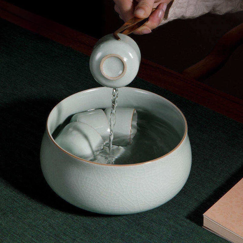 

Чайный набор RSEMNIA Cerc: чаша и чашка из фарфора Юйчжоу, чайная чаша Цзяньуи с узором «Ледяная крошка», универсальный для ежедневного использования