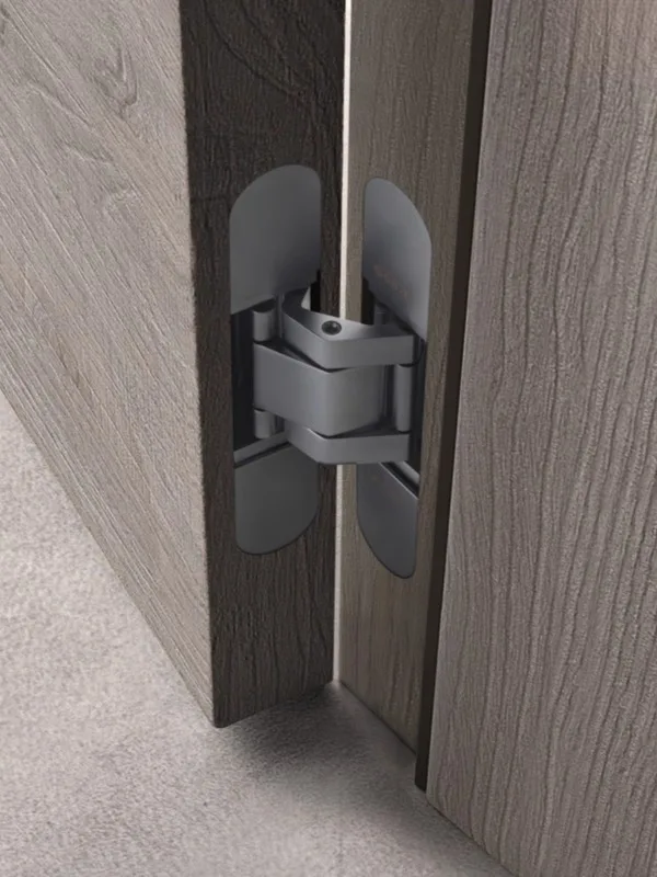 3D hinge adjustable concealed door, heavy-duty folding door, cross hinge invisible