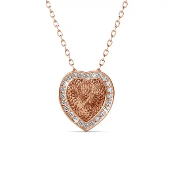 Náhrdelník Daisini s přívěskem ve tvaru srdce a svatozář zdobený krystaly Swarovski, geometrický choker, kvalitní mosazné šperky pro ženy, dárky 12 nejlepší prodej krajka Swarovski - №9