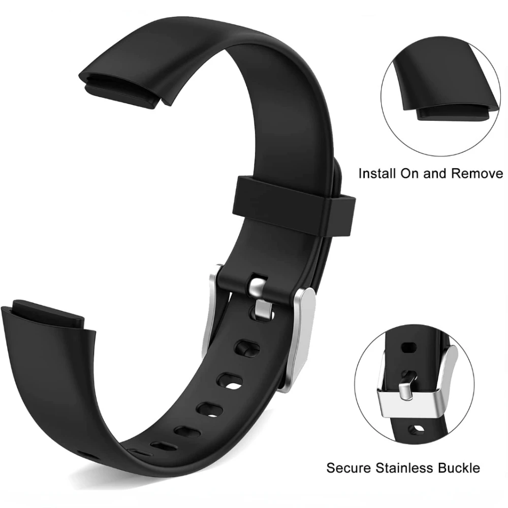 Waterproof Silicone Strap For Fitbit Luxe Smart Watch Sport Wristband for Fitbit Luxe Soft Bracelet Belt Replacement Watch Strap