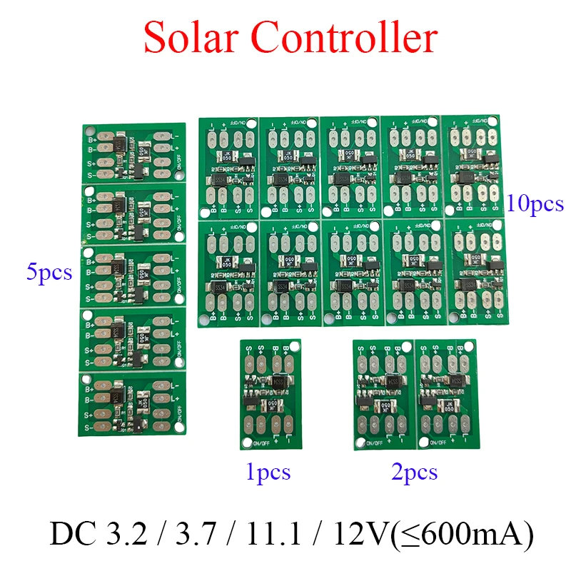 

DC 3.2/3.7/11.1/12V Solar Controller, Control Switch Battery Charger Charging Controller Module, Streetlight Switch Module