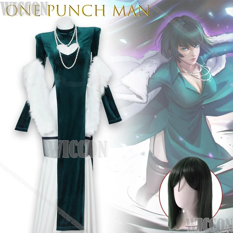 أنيمي فوبوكي من أنيمي واحد لكمة رجل فوبوكي شيونغسام تأثيري المرأة مثير فستان Velet حفلة الهالوين عيد الميلاد كرنفال البدلة ‌