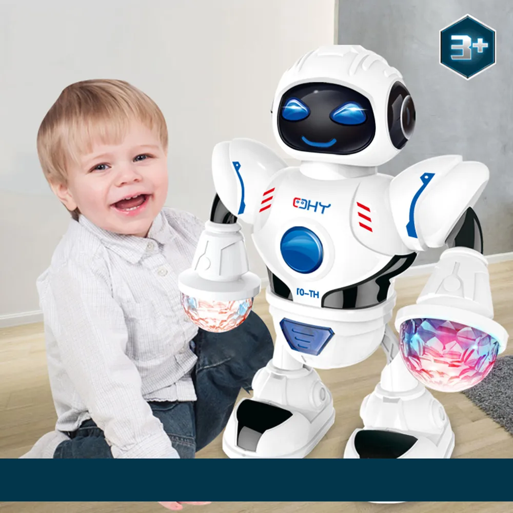 Fun Robot Dancing Children Electric Universal Light Music Model Toy