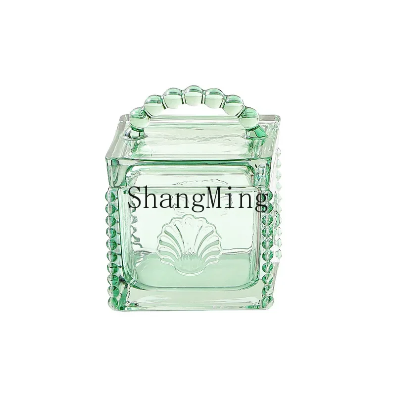 CL relief shell water drop glass with lid storage tank grain tank jewelry storage and finishing tank