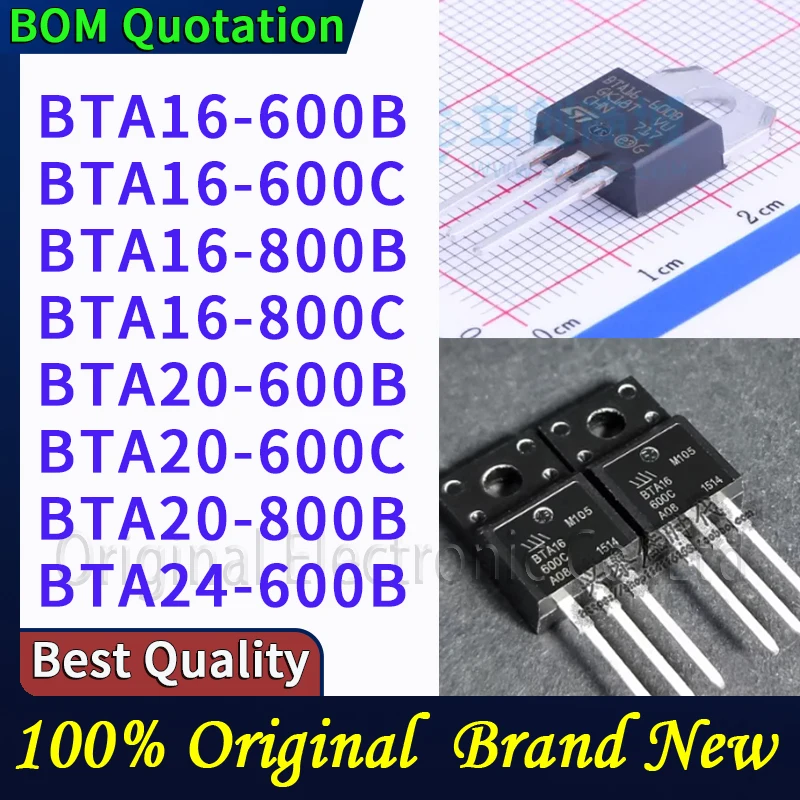 

5pcs/lot BTA16-600B BTA16-600C BTA16-800B BTA16-800C BTA20-600B BTA20-600C BTA20-800B BTA24-600B In stock Original High quality