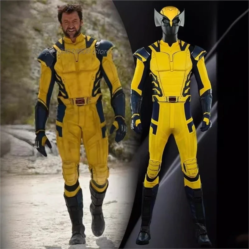 Nieuwe Deadpool 3 Wolverine Cosplay Kostuum Superheld Cosplay Zentai Volledige Set Met Bosuit Schoenen Handgemaakte Halloween Man Outfit