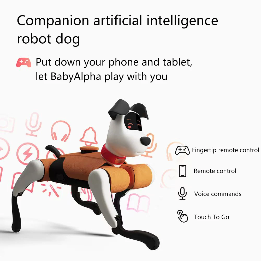 AI Controle Remoto Robot Dog, Interativo Eletrônico Pet Toy, Companion