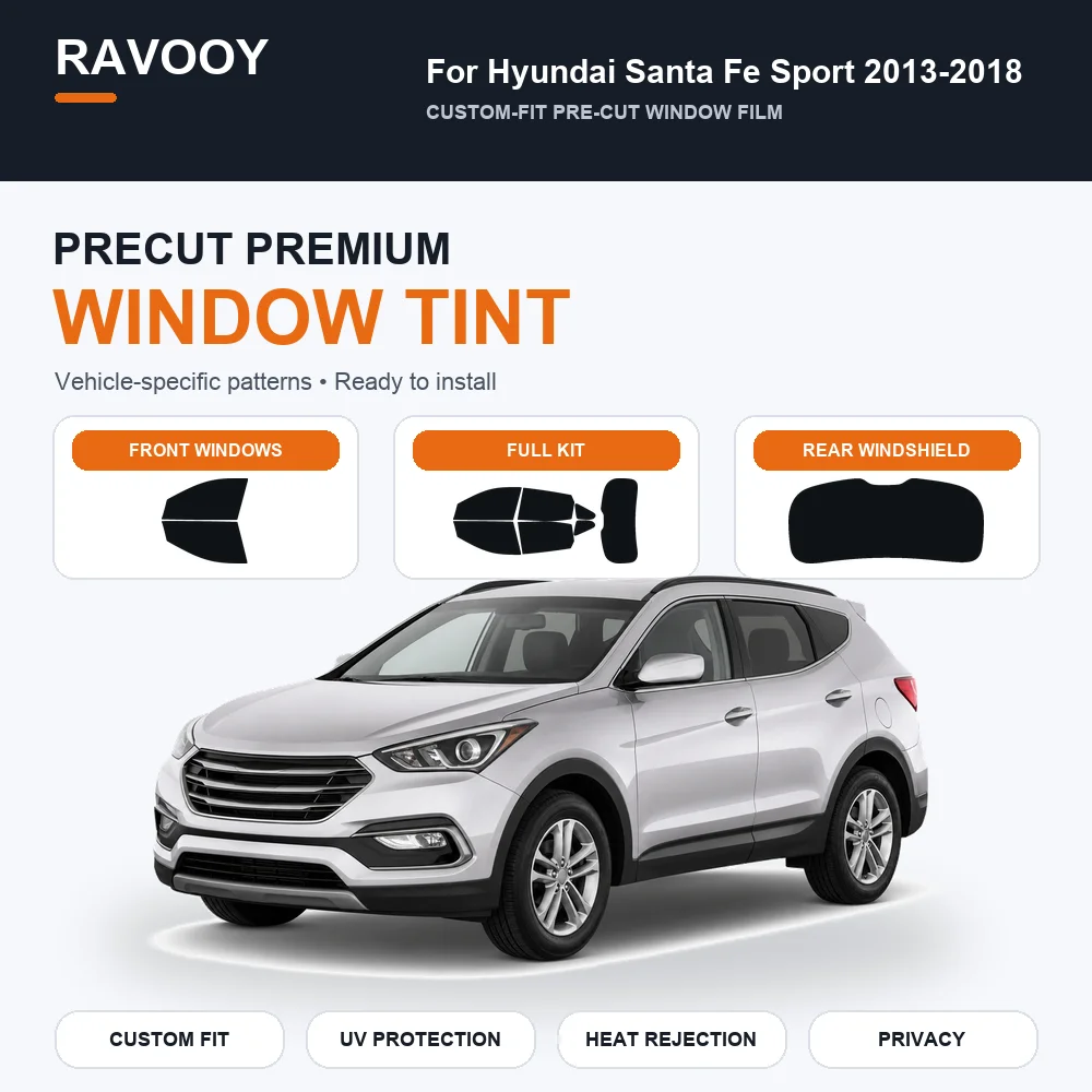 Premium Precut Window Tint Kit Front Windows Rear Windows Rear Windshield For Hyundai Santa Fe Sport 2013-2018 Nano Ceramic Film