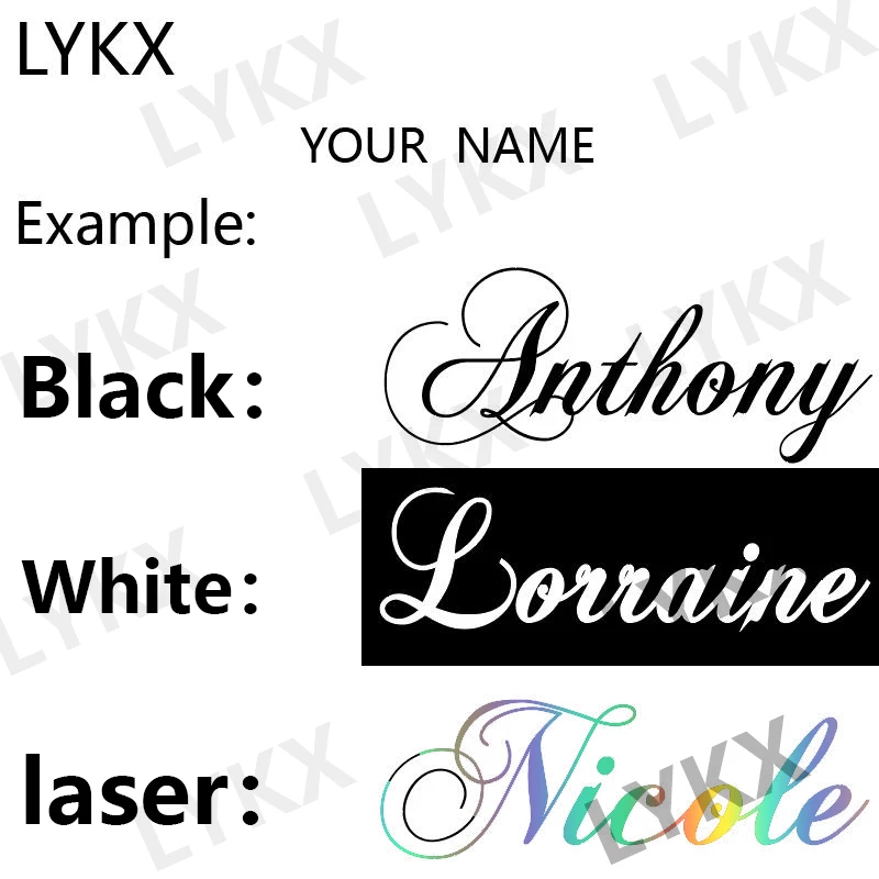 LYKX Personalized Name Vinyl Decal Wall Sticker Car/Door Window Custom Name Boys Girls Bedroom Decal