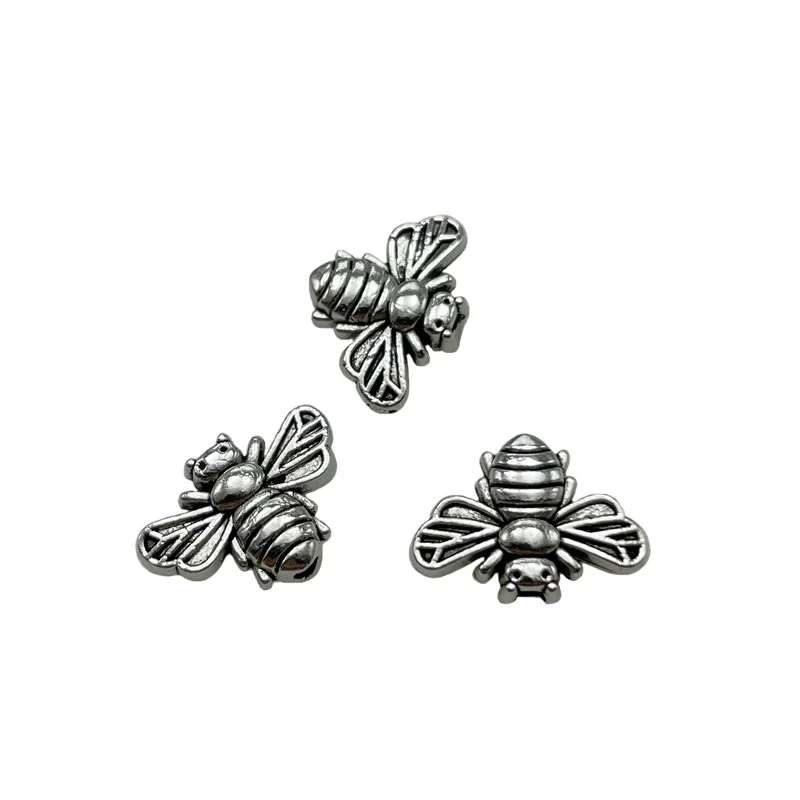 10*14mm Alloy Bee Spacer Beads Beaded Bracelet Necklace Earrings Tibetan Silver Gold DIY Amulet Supplies Accessories Wholesale