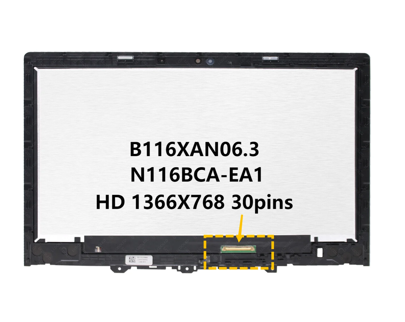 Imagem -03 - Ips hd Ips hd para Lenovo Ideapad Flex Cb11igl05 82bb Display Lcd de Toque Digitador Assembléia Matriz com Quadro 30 Pinos 1366x768 11.6