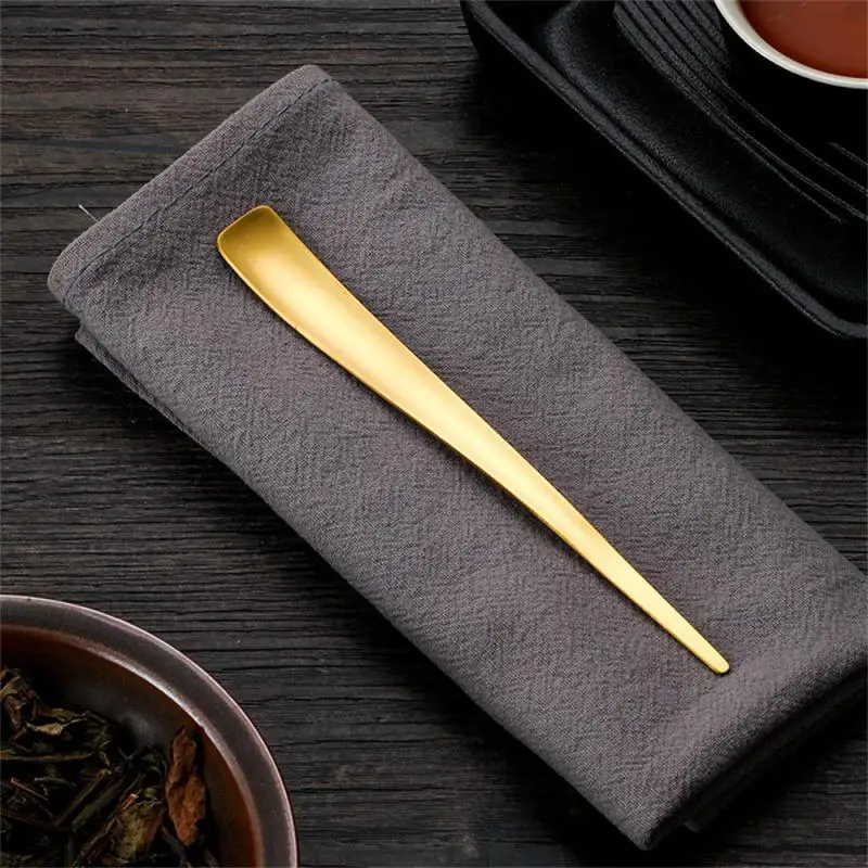 1/5PCS Small Coffee Spoon Creative Spoon Tea Spoon Flat Bottom Coffee Scoops Stainless Steel