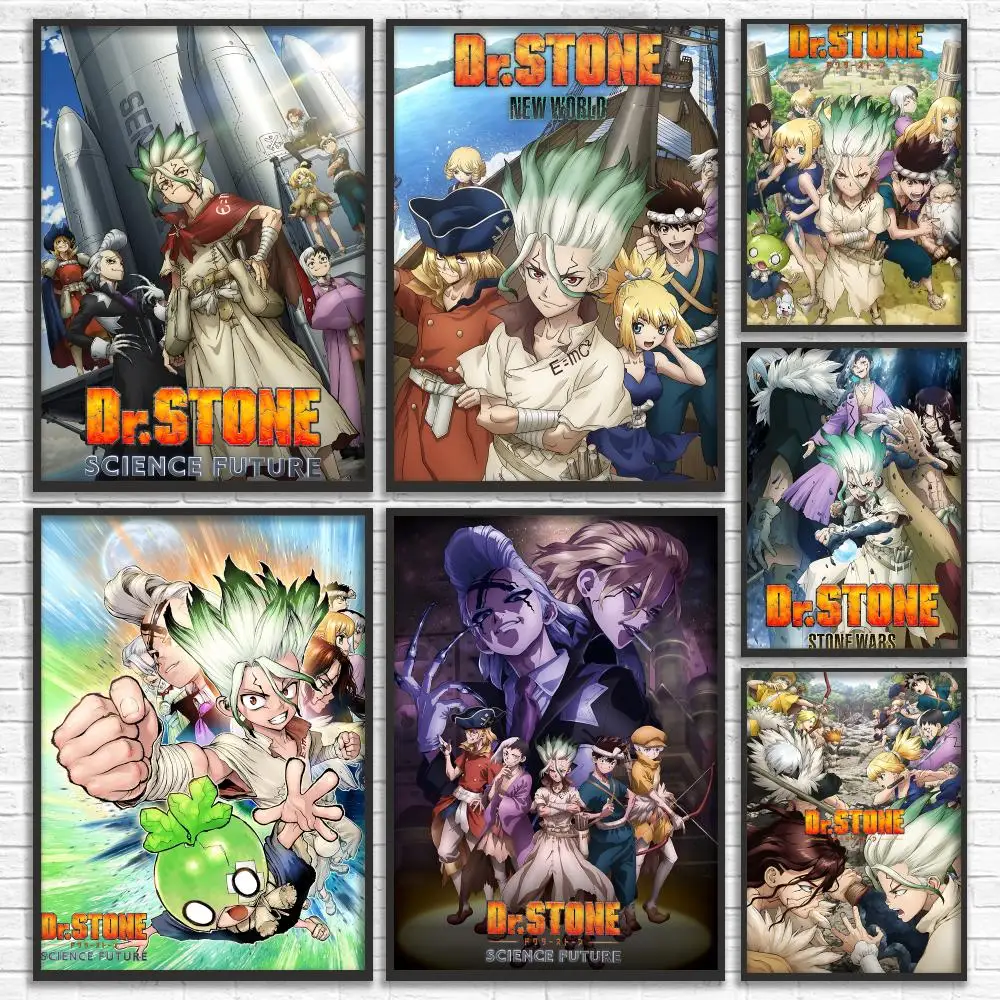 Science Adventure Anime D-Dr.STONE Poster Versatile HD Waterproof Wall Art Self-Adhesive Decor for Any Space Ideal Gift