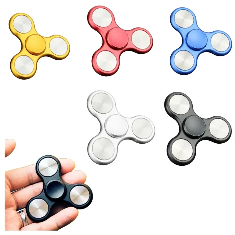 Children's Rotator Three Leaf Finger Pressure Gyroscope Toy EDC Autism ADHD Finger Gyroscope Metal Bearing Decompression Gift