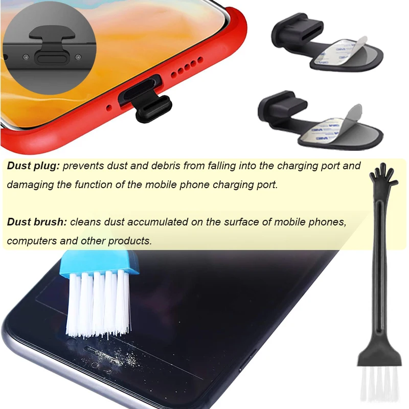 Mobile Phone Charging Port Dust Plug Cleaning Kit for iPhone iPad IOS Samsung Xiaomi Type C Speaker Dust Mesh Cleaner