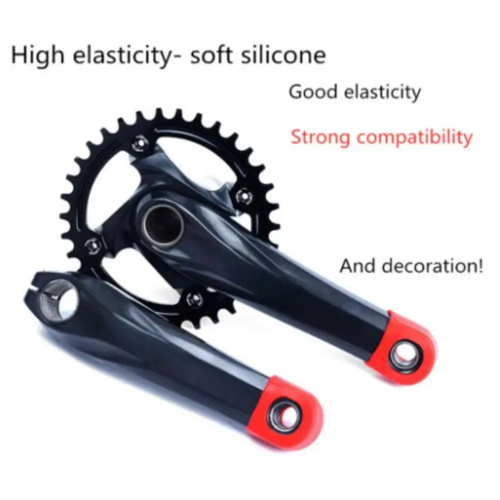 DOMEN Bicycle Silicone Crank Arm Protector Cover Bicycle Sleeve Pedal Crankset Bike Crankset Protective Caps Bicycle Accessories