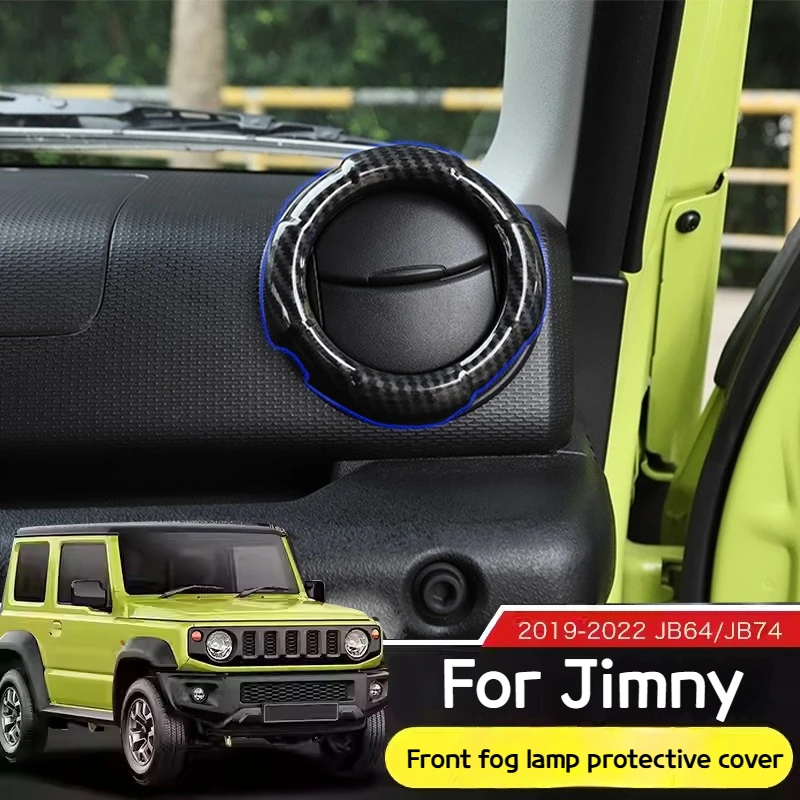 

For New Suzuki Jimny JB64 JB74 2019-2025 Car ABS Carbon fiber material interior side air conditioning vent covers accessories