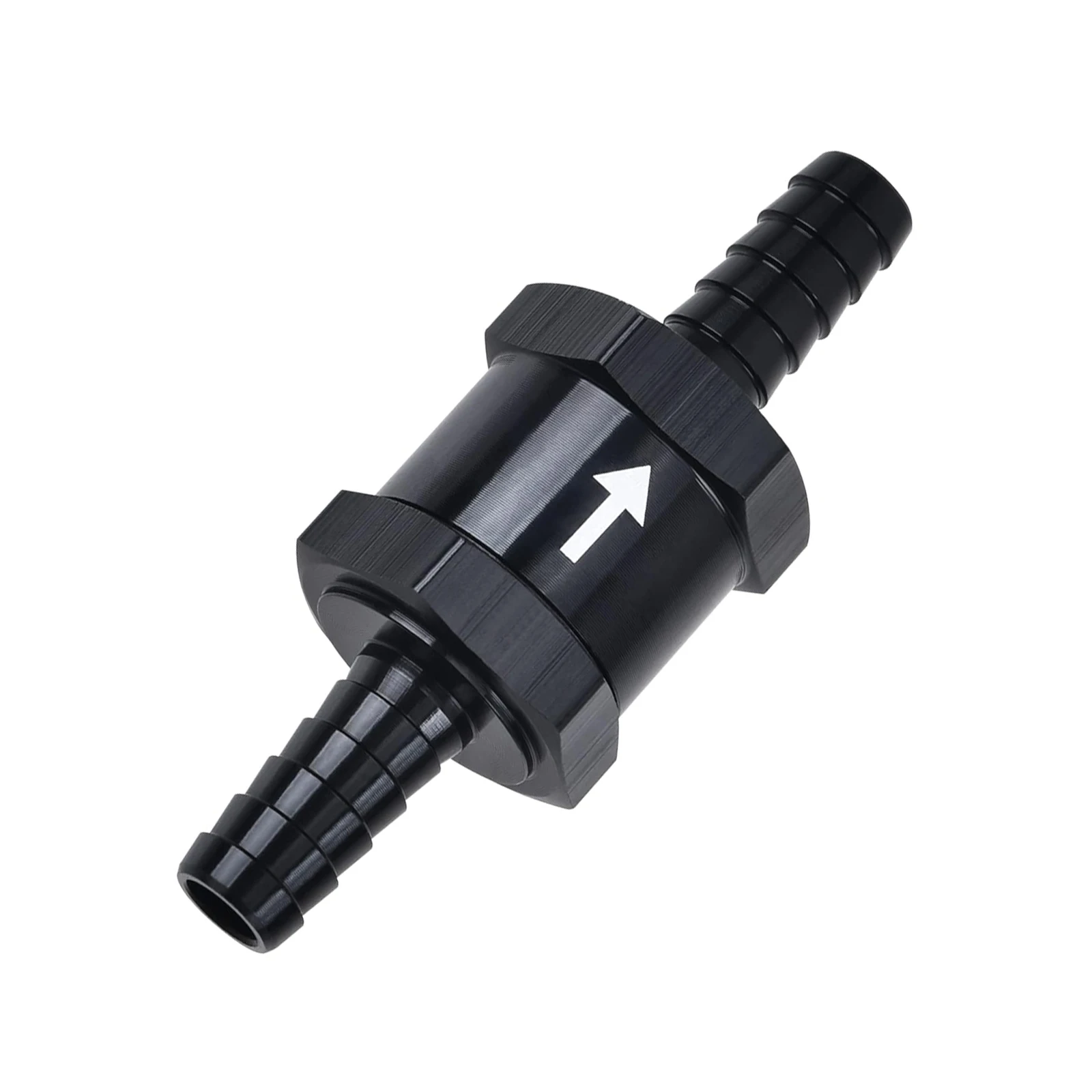 

Fuel Check Valve One Way Inline Non Return OD 1/4"1/2"3/8"5/16" Car Fuel Hose Adapter Black 6/8/10/12mm