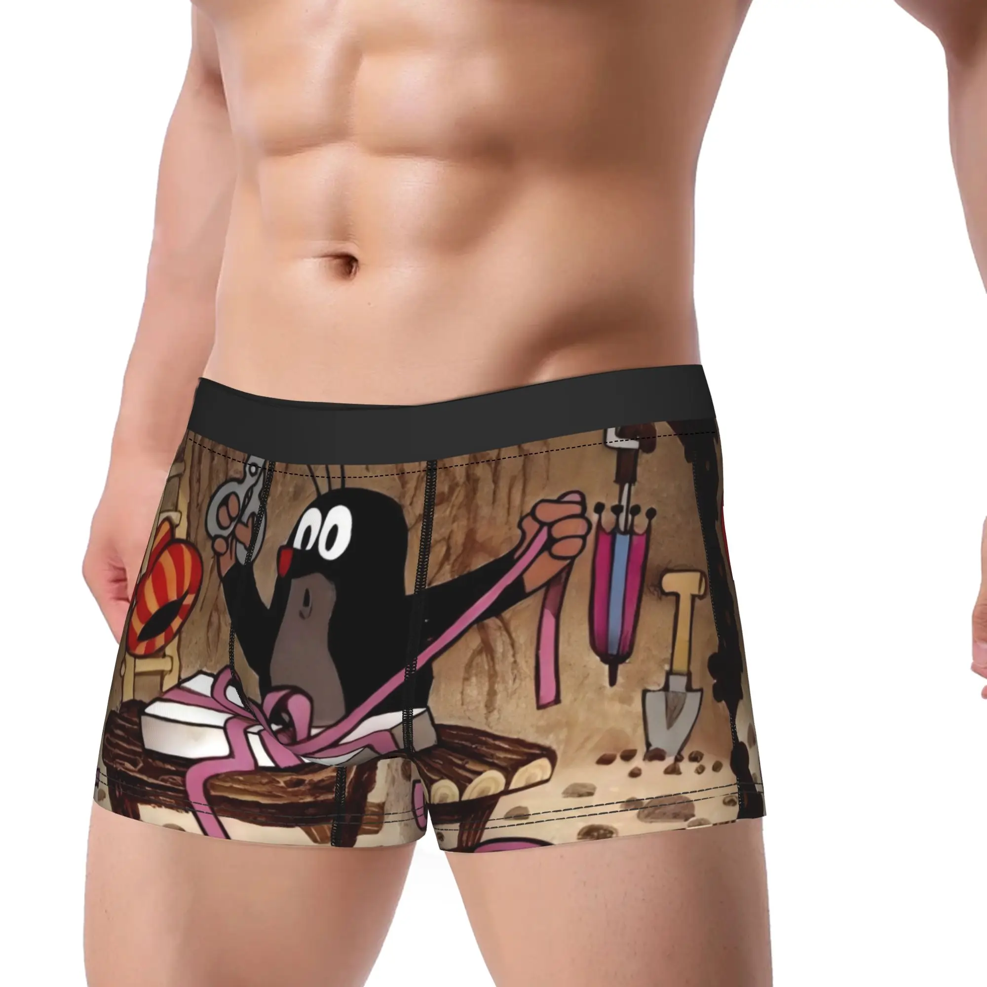 Little Mole Underpants Breathbale Panties Male Underwear Little Mole Comfortable Shorts Boxer Briefs